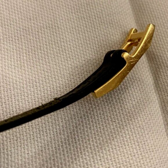 Hermes Hapi Gold Plated Tour Wrap Leather Bracelet - Black - IN GREAT CONDITION! - Picture 7 of 15